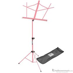 On-Stage SM7122PKB Pink Compact Folding Music Stand with Bag