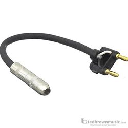 Hosa BNP-116BK Black 1/4in TS Female to Dual Banana Adapter