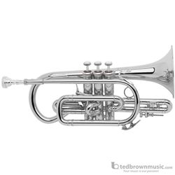 Bach 184SML Professional Stradivarius Series Bb Cornet Silver with Shephard's Crook