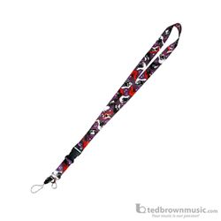 Aim Gifts Lanyard Guitars Purple & Red 44455