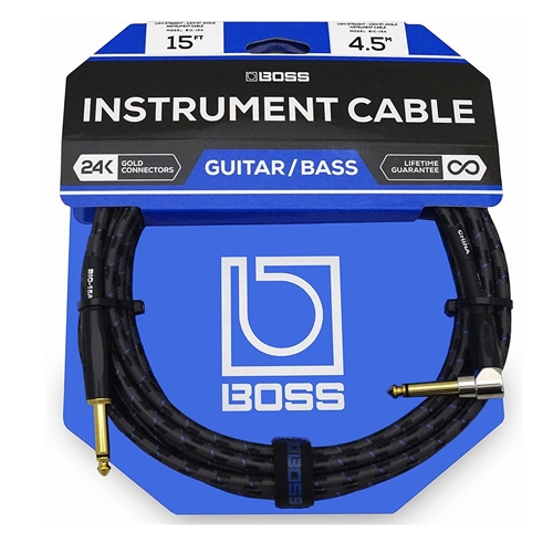 BOSS BIC-15A 15-ft Angled Instrument Cable