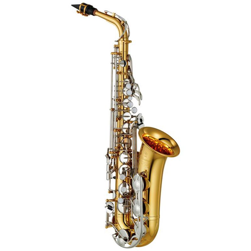 A Ted Brown Music rental alto saxophone.