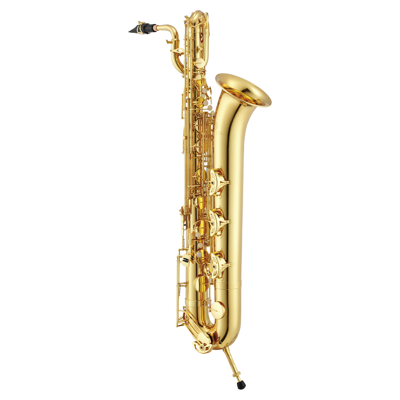 A Ted Brown Music rental baritone saxophone.