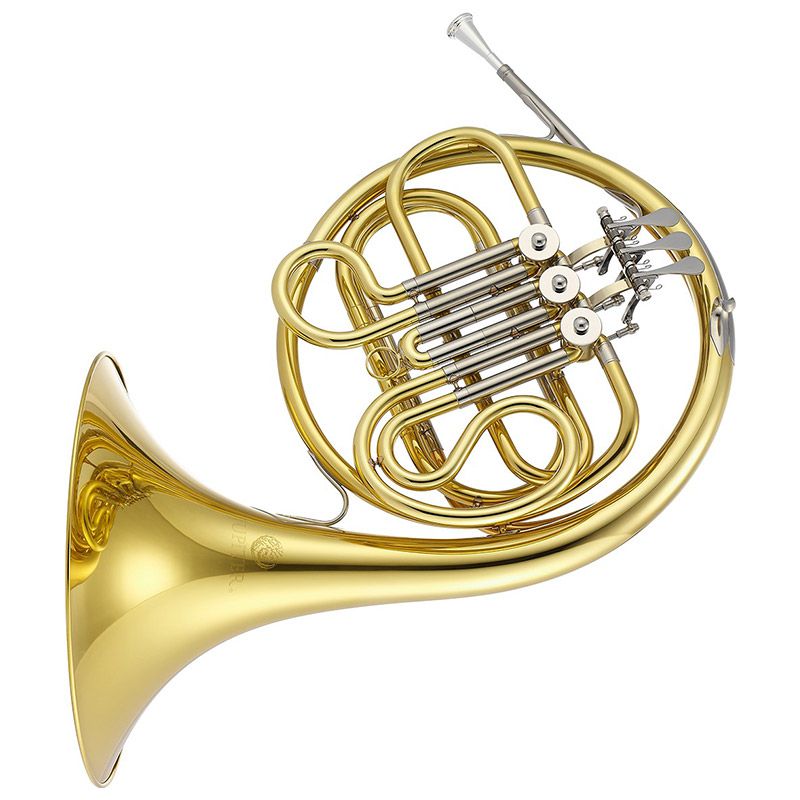 A Ted Brown Music rental French horn.