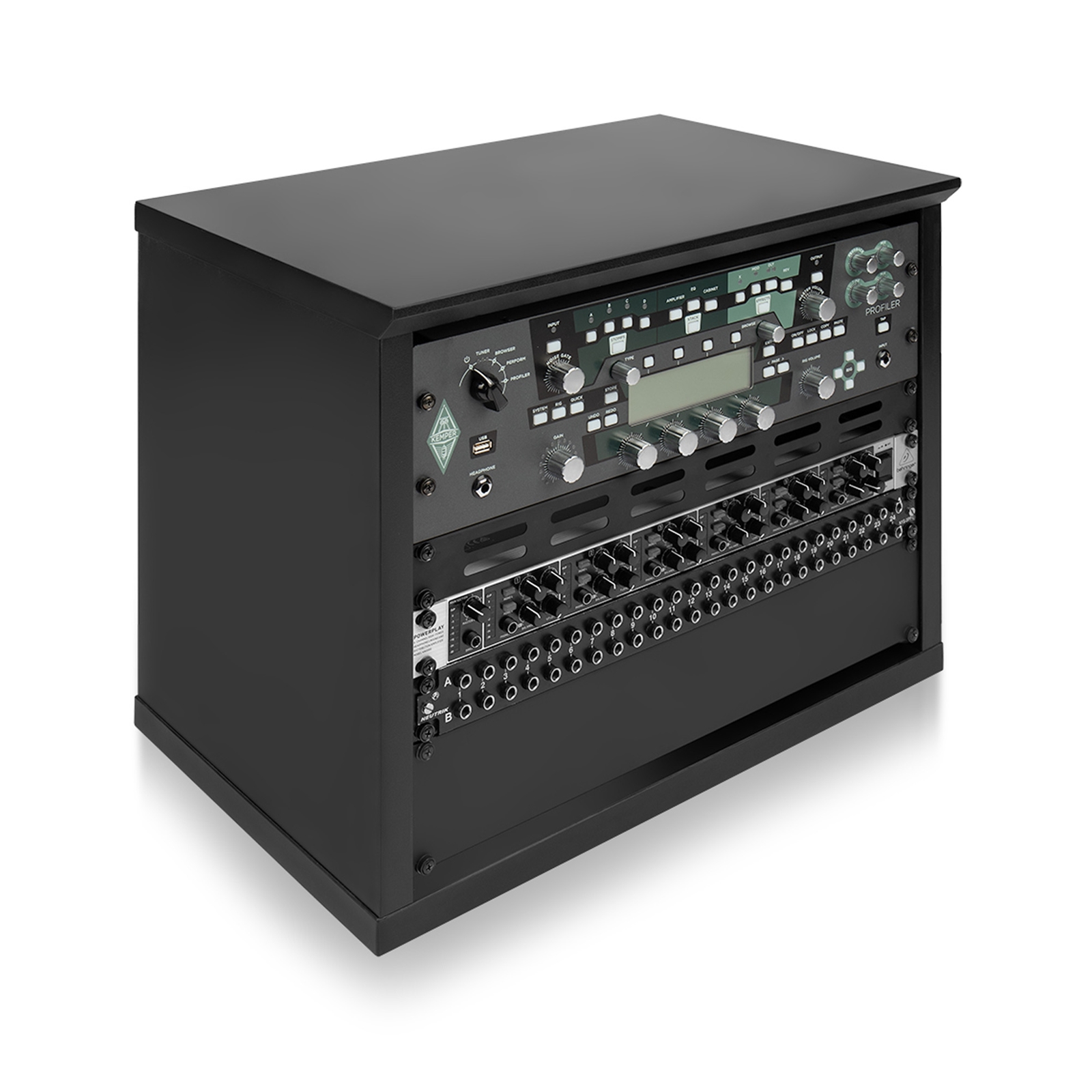 Gator Elite Series Furniture Desktop 8U Studio Rack - Black