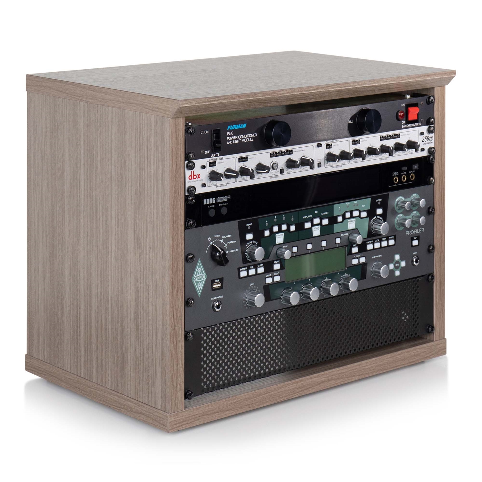 Elite Series Furniture Desktop 8U Studio Rack - Grey