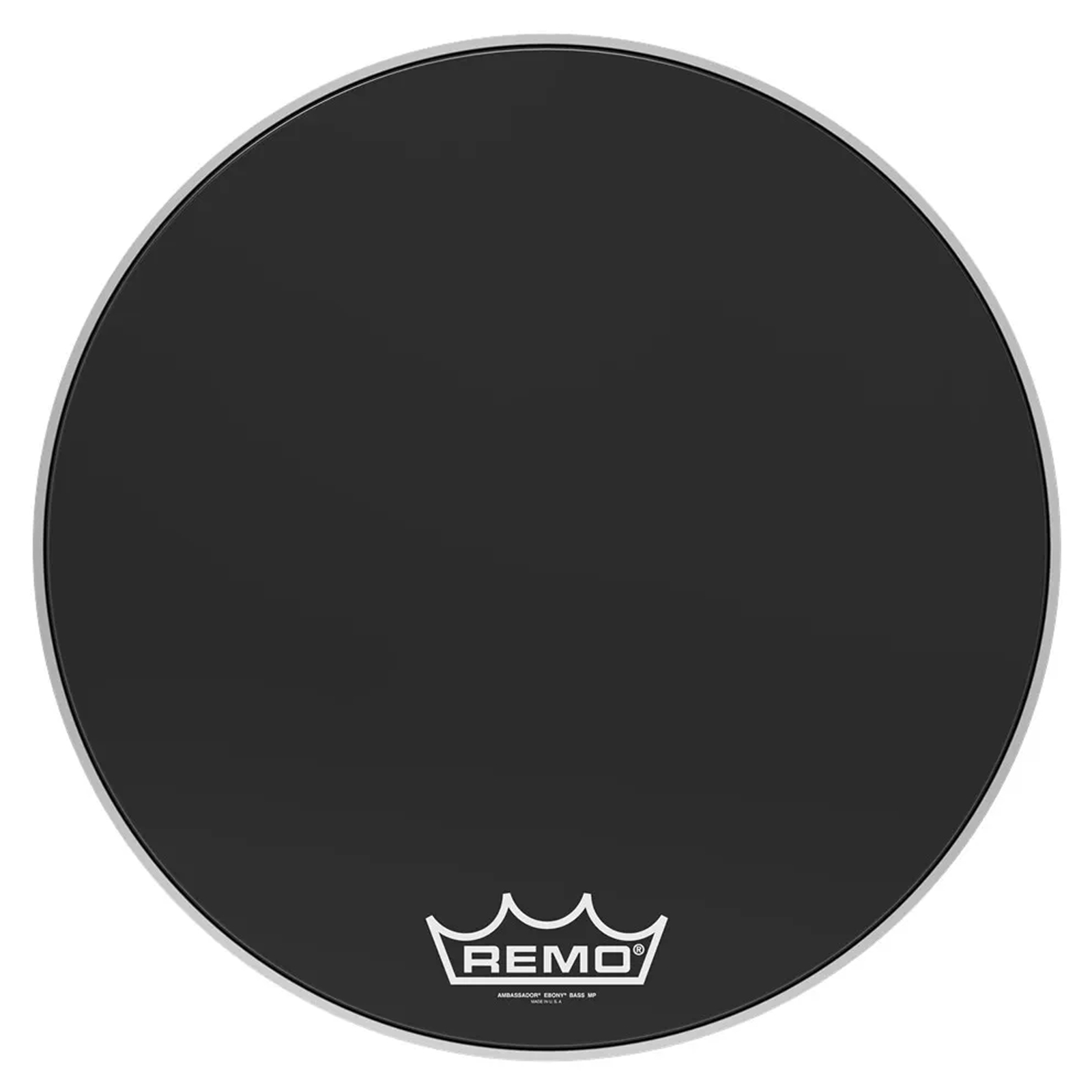 Remo ES-10MP Marching Bass Head Ambassador Ebony Crimplock